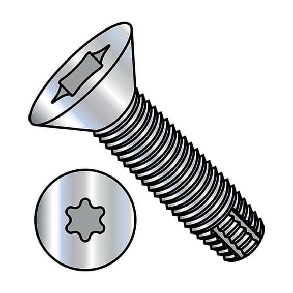 1/4-20X1 1/2 Six Lobe Flat Thread Cutting Screw Type F Fully Threaded Zinc (Pack Qty 2,000) BC-1424FTF