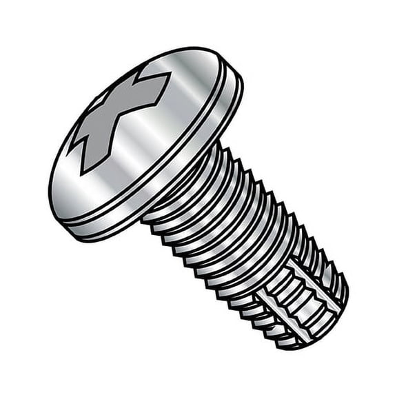 1/4-20X1/2 Phillips Pan Thread Cutting Screw Type F Fully Threaded 18-8 Stainless Steel (Pack Qty 1,000) BC-1408FPP188