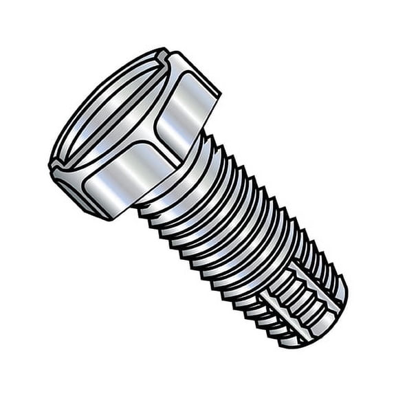 1/4-20X1 Slotted Indented Hex Head Thread Cutting Screw Type F Fully Threaded Zinc (Pack Qty 2,500) BC-1416FSH