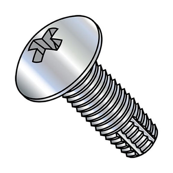 1/4-20X2 1/2 Phillips Truss Thread Cutting Screw Type F Fully Threaded Zinc (Pack Qty 800) BC-1440FPT