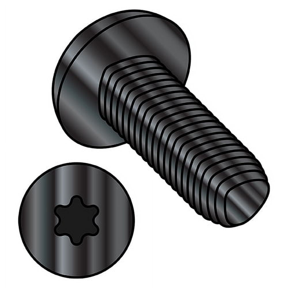 1 4 20X5 8 6 Lobe Pan Thread Rolling Screw Full Thread Black Zinc Wax 1-4-20x5-8-6-lobe-pan-thread-rolling-screw-full-thread-black-zinc-wax