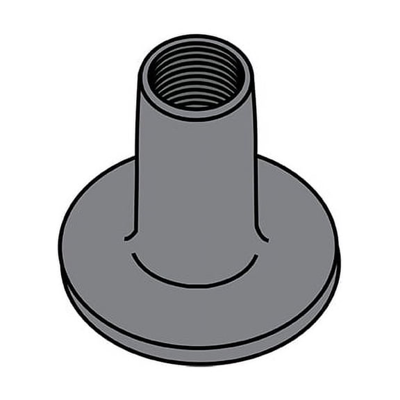 1/4-20X9/16 Weld Nut with .750 Round Base Plain (Pack Qty 1,000) BC-1409NWR