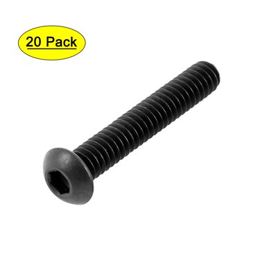 25 PCS 1/4-20 X 3/4" Socket Head Cap Screws - Grade 12.9 Alloy Steel, Black Oxide, Allen Drive, Full Thread