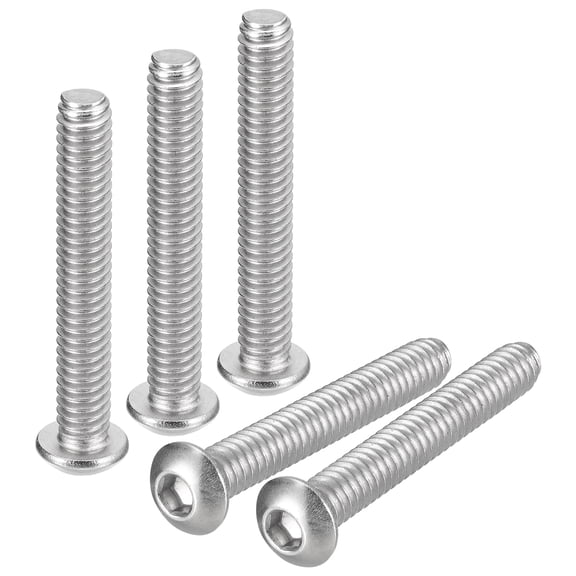 1/4-20x1-3/4" Button Head Socket Cap Screws, 20 Pack 304 Stainless Steel Screws
