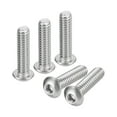 thumbnail image 1 of 1/4-20x1" Button Head Socket Cap Screws, 25 Pack 304 Stainless Steel Screws, 1 of 5