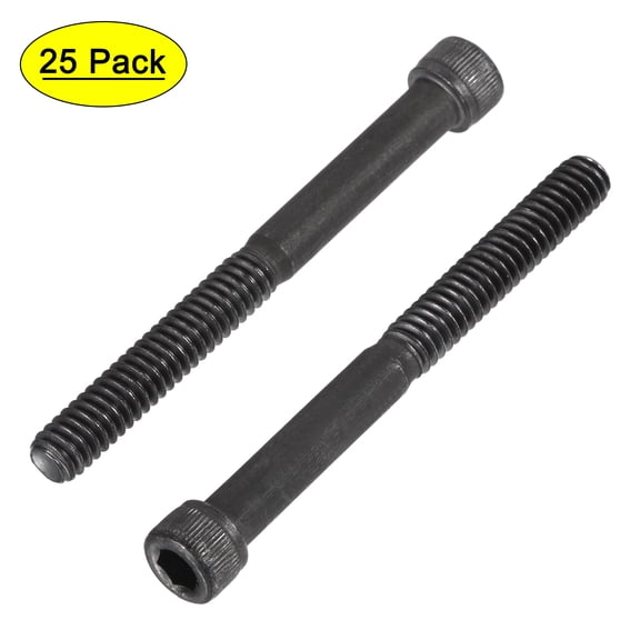 1/4-20x2-1/2" Hex Socket Bolts 12.9 Grade Alloy Steel Black Oxide 25 Pack