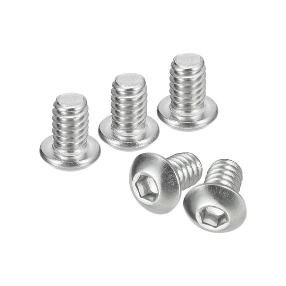 1/4-20x3/8" Button Head Socket Cap Screws, 25 Pack 304 Stainless Steel Screws
