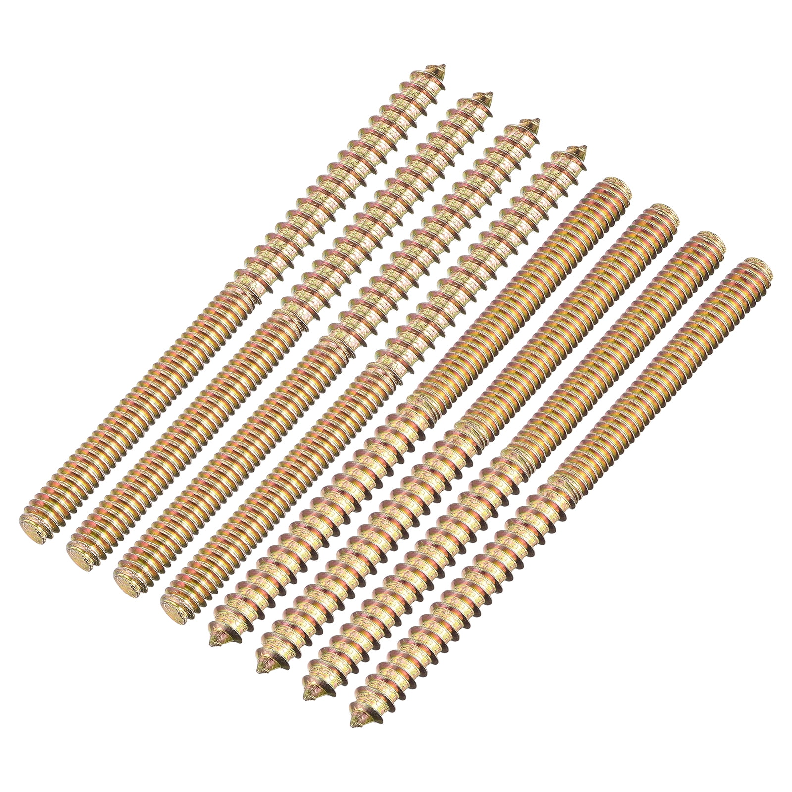 LANTRO JS 10Pcs Double Ended Screw 6 X 50mm, Dowel Screw