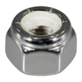 thumbnail image 1 of 1/4"-28 Chrome Plated Steel Fine Thread Nylon Insert Lock Nuts (10 pcs.), 1 of 1