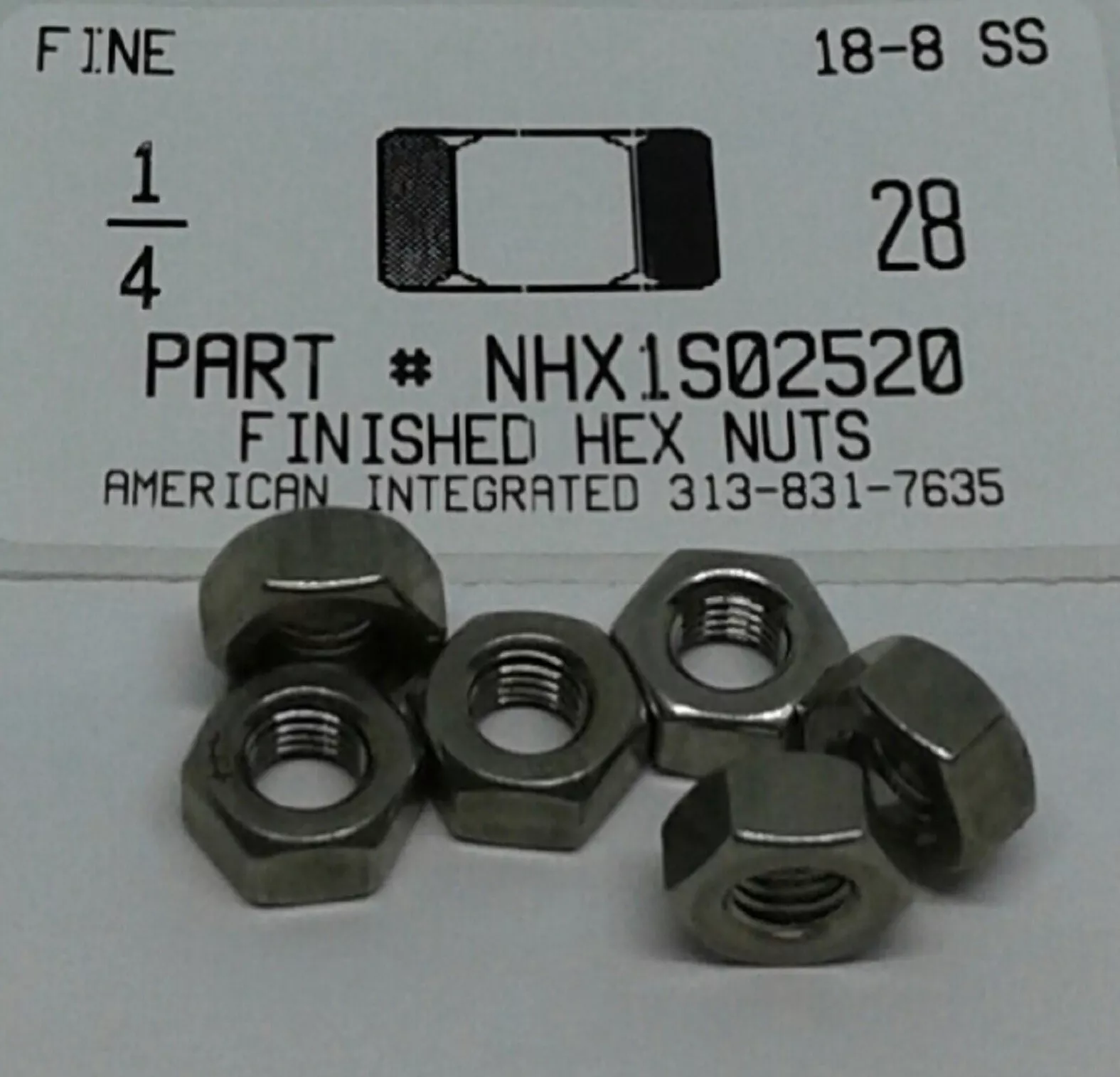 25-Pack 5/16-18 Square Nuts - 18-8 Stainless Steel Square Fasteners For Channel & Welding