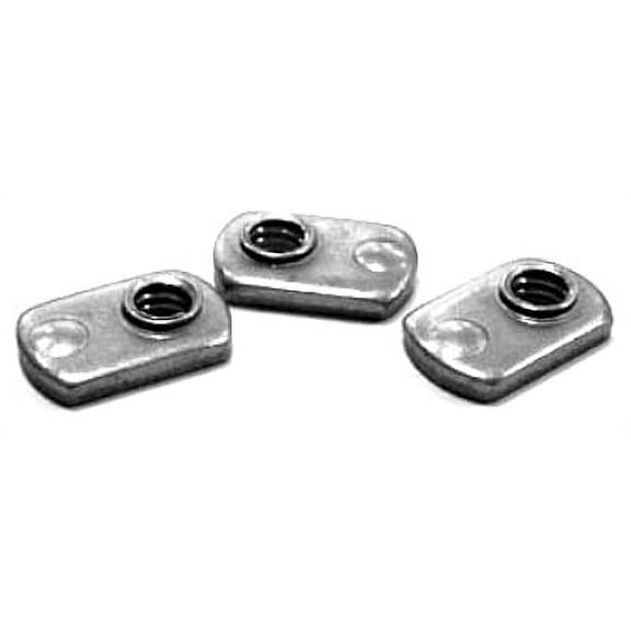 1/4-28 Single Projection Tab Weld Nuts / Steel / Plain - 1000 Piece Carton