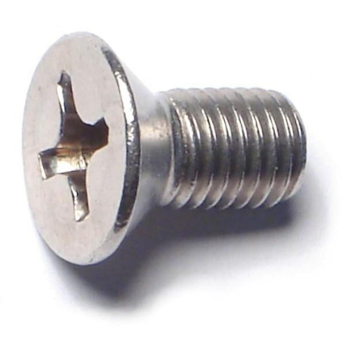 1/4"28 x 1/2" 188 Stainless Steel Fine Thread Phillips Flat Head
