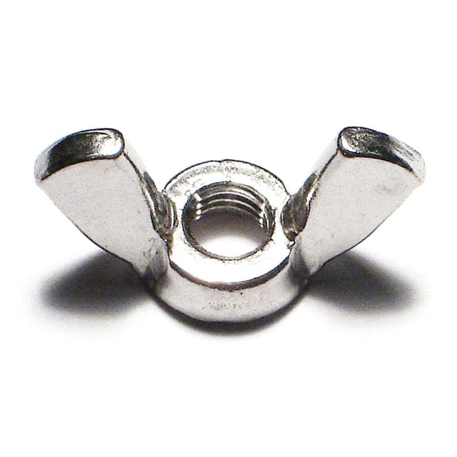 1/4"-28 x 1-3/32" 18-8 Stainless Steel Fine Thread Wing Nuts (8 pcs.)