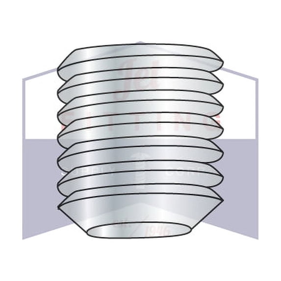 1/4-28 x 3/8 Flat Point Socket Set Screws | Alloy Steel | Fine Thread | Black Oxide | Metric | ISO 4026 | DIN 914 (Quantity: 50)