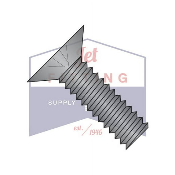 1/4-28 x 3/8" MS24693-B Phillips Flat 100 Degree Fully Threaded Machine Screws | 300 Series Stainless Steel | Black Oxide | DFAR (Quantity: 1000)