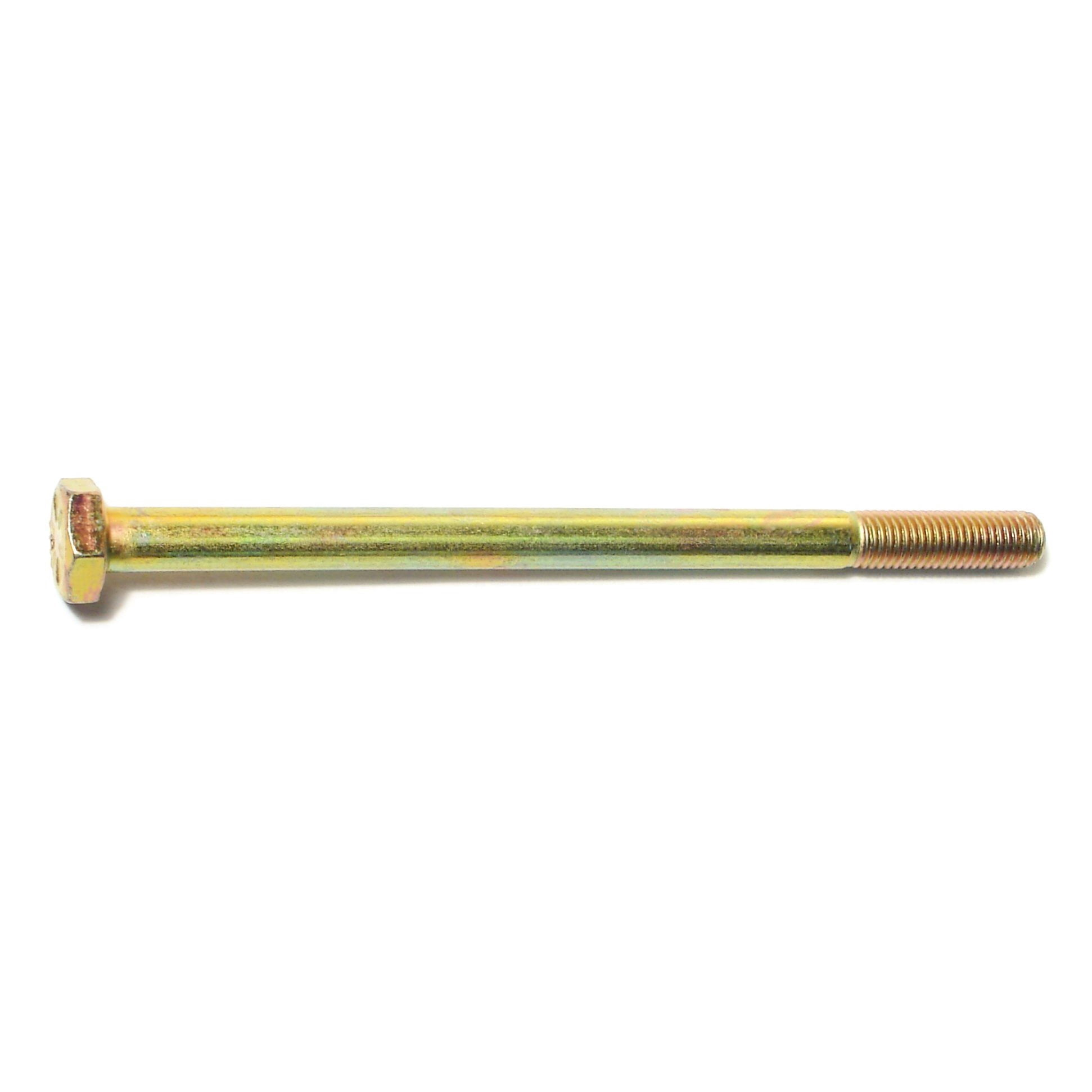 1/4"-28 x 4" Zinc Plated Grade 8 Steel Fine Thread Hex Cap Screws HCS8-087
