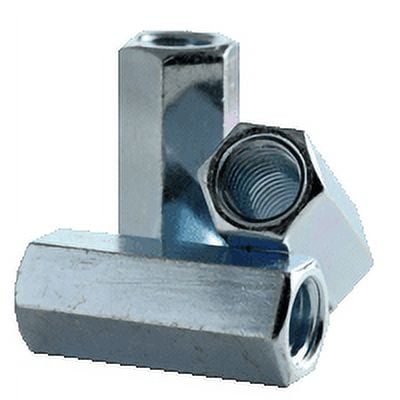 1/4"-28xW3/8"xL7/8" ECONOMY Hex Coupling Nut, A563 Grade A, Zinc CR+3 (inch) (Quantity: 2500)