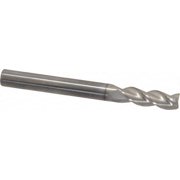 1/4", 3/4" LOC, 1/4" Shank Diam, 2-1/2" OAL, 3 Flute, Solid Carbide Square End Mill