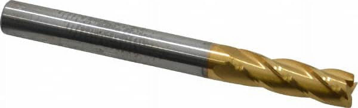 1/4", 3/4" LOC, 1/4" Shank Diam, 2-1/2" OAL, 4 Flute, Solid Carbide Square End Mill