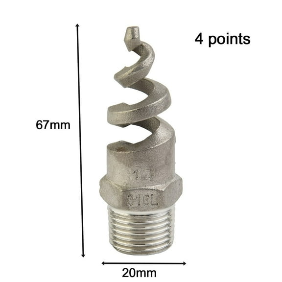 1/4"~3/4" stainless steel spiral cone nozzle for atomization and dust removal