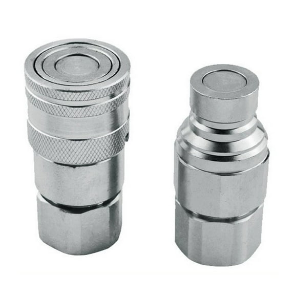 1/4 3/8 1/2 3/4 1 Flat Face Type Hydraulic Quick Coupling Quick Couple Socket With Valve Plug With Valve