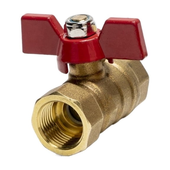 1/4" 3/8" 1/2" 3/4" BSP Female Thread Two Way Brass Shut Off Ball Valve With Butterfly Handle For Fuel Gas Water Oil Air ,Offering Precision and Performance