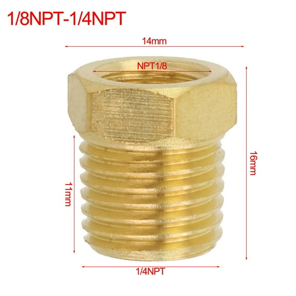 1/4" 3/8" 1/2" 3/4" NPT Male To Female Thread Brass Reducer Bushing Reducing Pipe Fitting Coupler Connector Pneumatic Adapter