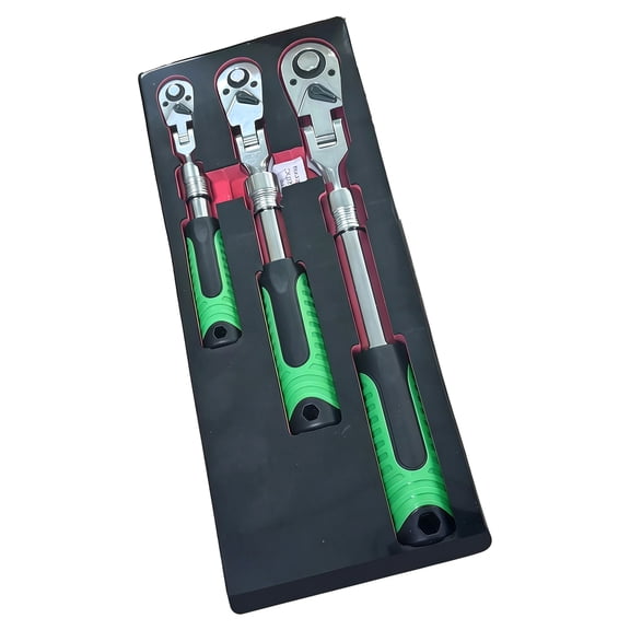 1/4" 3/8" 1/2" Drive Flexible Head Ratchets With Quick Releases Button And 72 Tooth Gear Extendable Ratchets Wrench