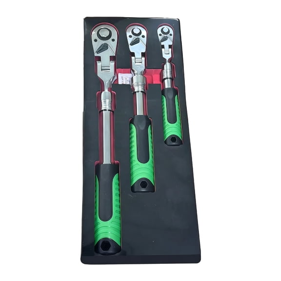 1/4" 3/8" 1/2" Drive Flexible Head Ratchets With Quick Releases Button And 72 Tooth Gear Extendable Ratchets Wrench