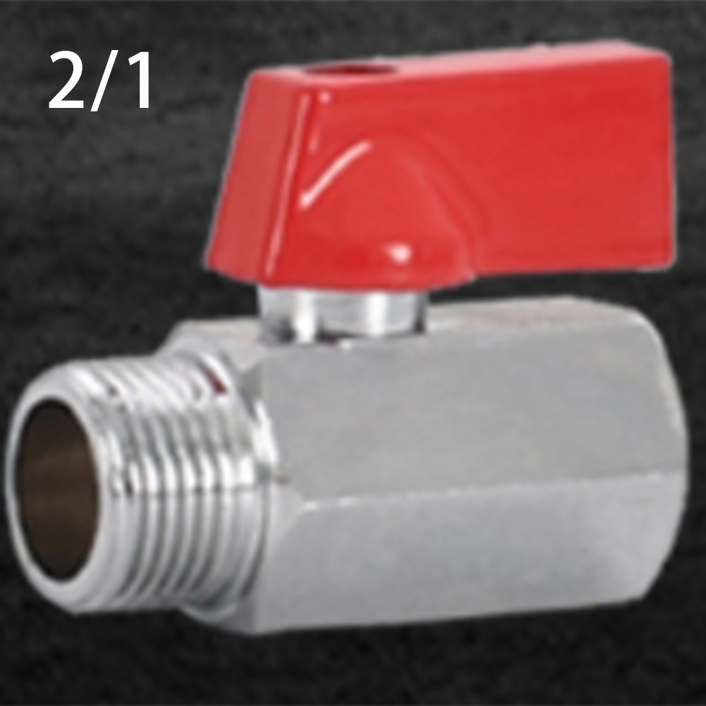 1/4" 3/8" 1/2"Red Ball Valve Carbon steel Ball Valve Male to Female