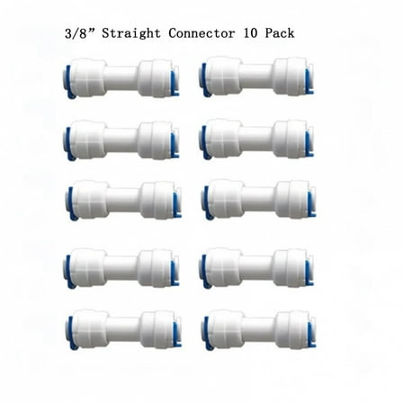1/4" 3/8" O.D. Quick Connect Push In RO Water Tube Straight Tee Elbow Ball Valve Fittings Kit 10. 25 PACK