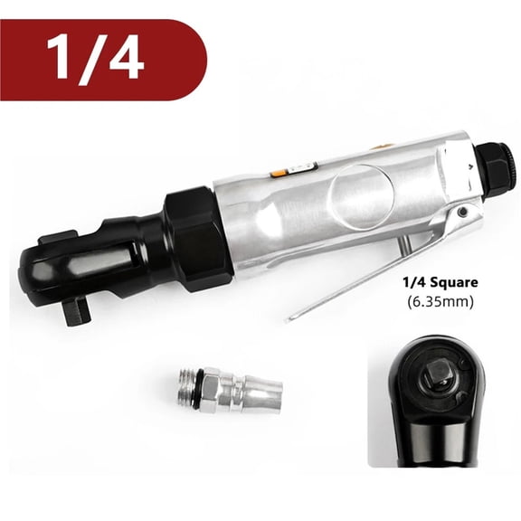 1/4" 3/8" Pneumatic Air Wrench Square Drive Straight Pneumatic Ratchet Wrench Repairing Tool ,Easy to Use