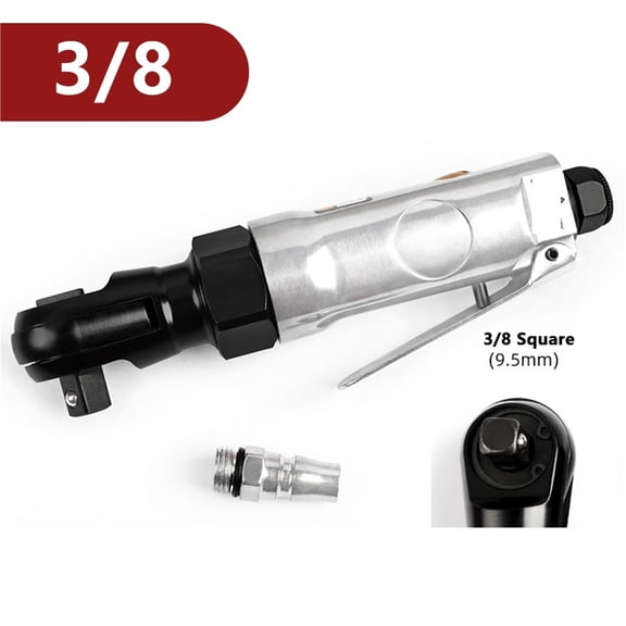 1/4" 3/8" Pneumatic Air Wrench Square Drive Straight Pneumatic Ratchet Wrench Repairing Tool ,Long-Term Reliability