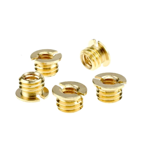 1/4 "3/8" Tripod Screw Nut Adapter 1/4 inch to 3/8 inch Thread (5pcs pack) Copper For DSLR Camera Camcorder Monopod