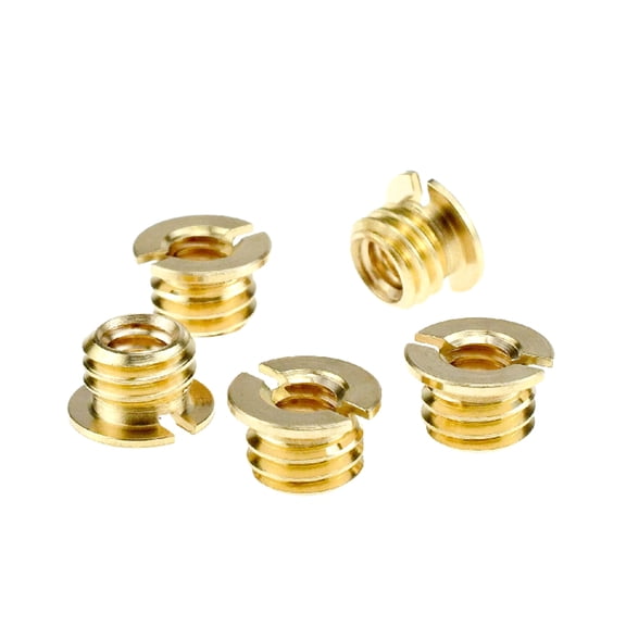 1/4 "3/8" Tripod Screw Nut Adapter 1/4 inch to 3/8 inch Thread (5pcs pack) Copper For DSLR Camera Camcorder Monopod