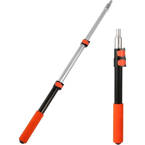 1.43 FT Telescoping Pole, Paint Roller Extension Handle with Threaded Metal Tip for Indoor Painting, Dusting & Window Cleaning