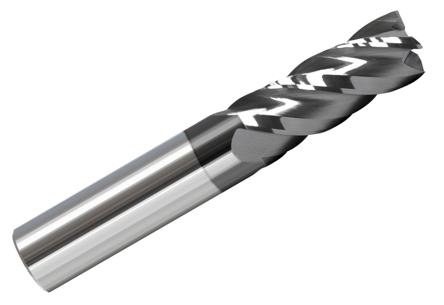 1/4" 4 Flute FUSION Advanced Performance Variable Helix Carbide End Mill, AlTiCrN Coated Stub Length, .500"LOC