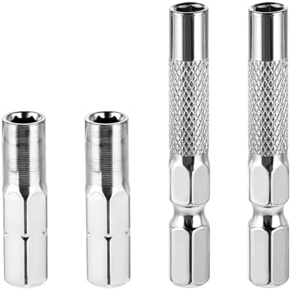 1/4 to 4mm Bit Adapter, Hex Driver Bit Adapter Magnetic 2 Pieces 1/4 to 4mm Drill Extension Bit Holder for Precision Bits Set Screwdriver Converter$$Tools & Hardware Other