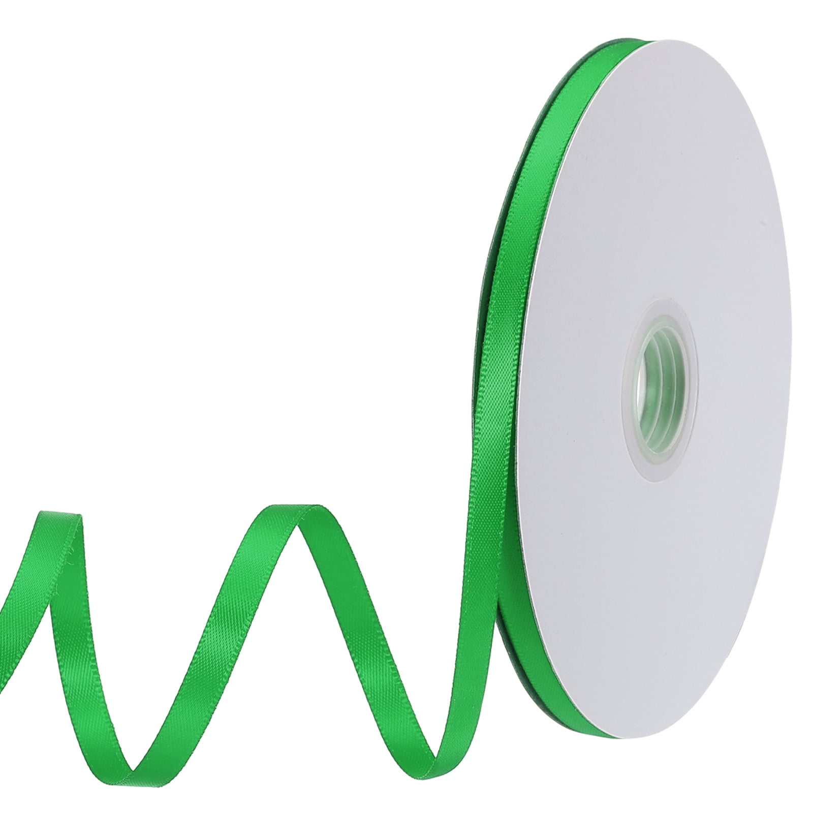 1/4" 50 Yard Double Faced Solid Satin Ribbon Polyester Fabric for Gift Party Wedding Floral