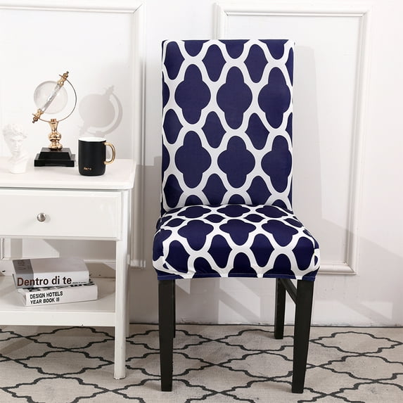 1/4/6 Pieces Polyester Stretch Dining Room Chair Covers Washable Seat Slipcovers Elegant Printed Home Wedding Banquet Decor
