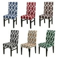 thumbnail image 1 of 1/4/6Pcs Polyester Stretch Dining Room Chair Covers Washable Seat Slipcovers Elegant Printed Home Wedding Banquet Decor, 1 of 5