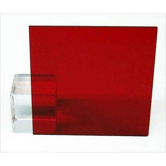 1/4" (6mm) Dark Red Translucent Acrylic Plexiglass Sheet 20"x12" Cast (0.220" - 0.236") Thick Nominal Size AZM