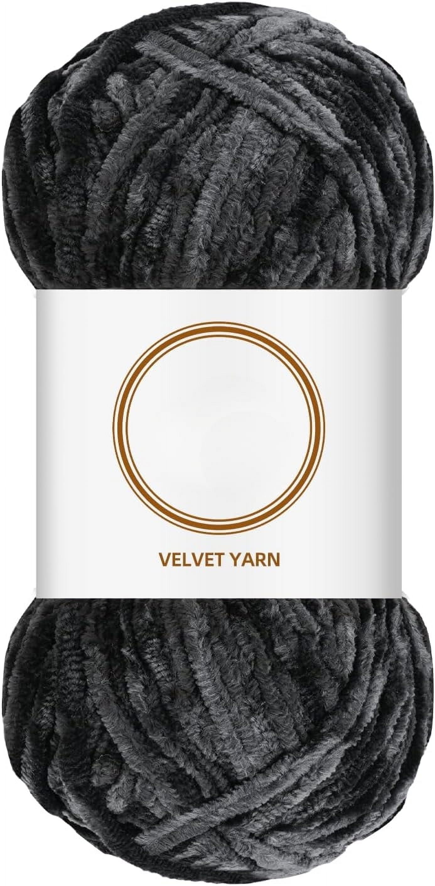 1/ 4/ 8 skeins 6mm 3.5 Oz/Skein Soft Chenille Yarn Velvet Yarn Blanket Yarn for Knitting Fancy Yarn for Crochet Weaving, DIY Bulky Weaving Crafts Making Blankets, Clothes