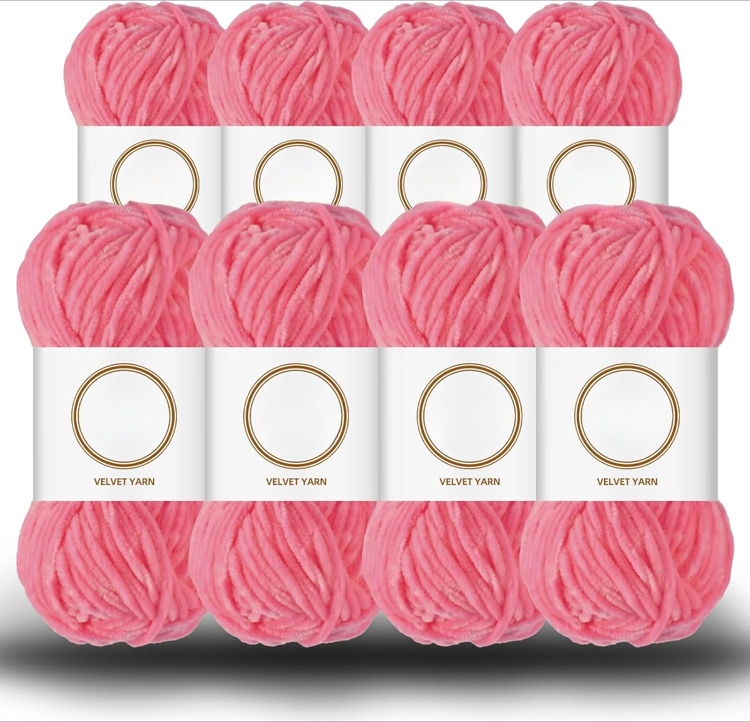 1/ 4/ 8 skeins 6mm 3.5 Oz/Skein Soft Chenille Yarn Velvet Yarn Blanket Yarn for Knitting Fancy Yarn for Crochet Weaving, DIY Bulky Weaving Crafts Making Blankets, Clothes
