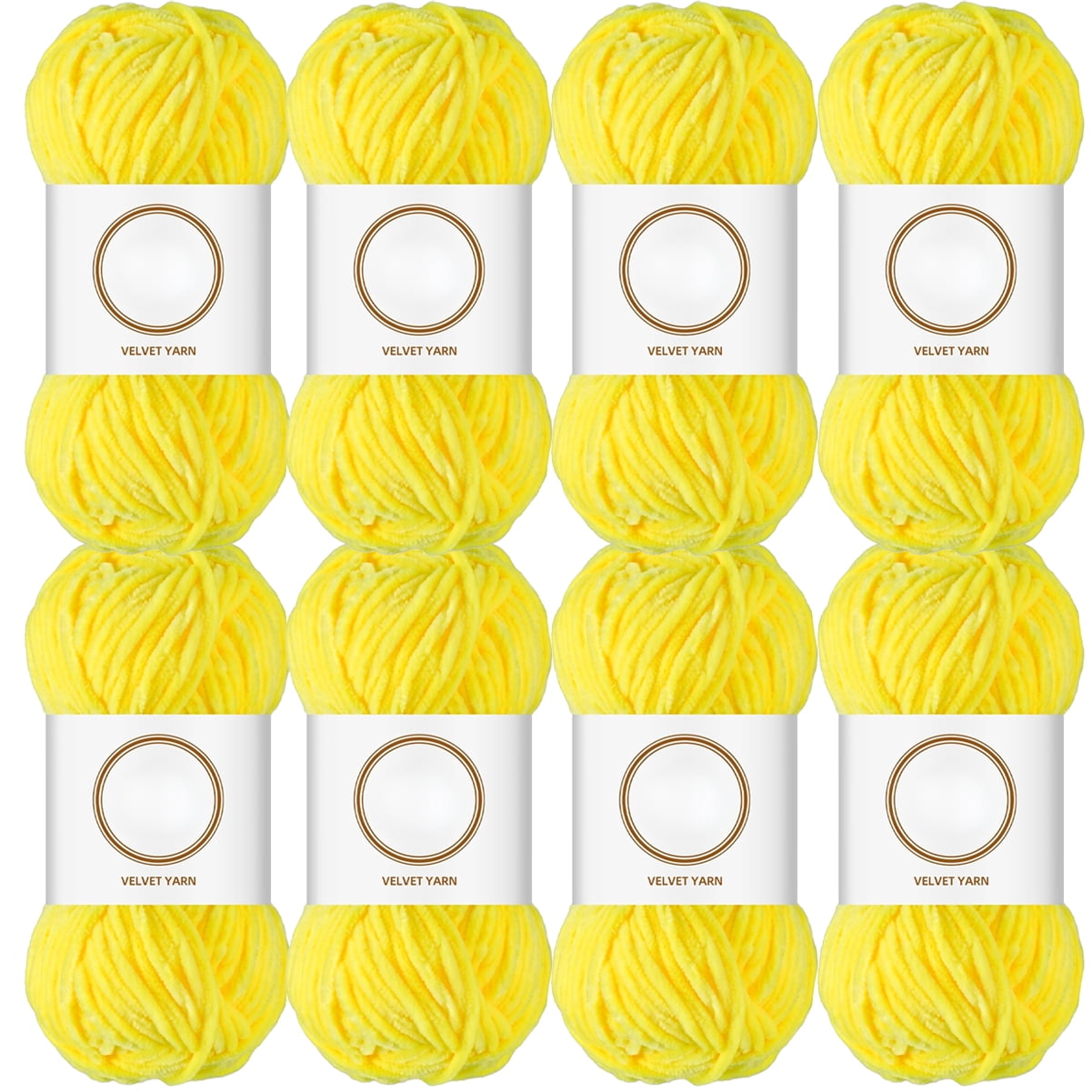 1/ 4/ 8 skeins 6mm 3.5 Oz/Skein Soft Chenille Yarn Velvet Yarn Blanket Yarn for Knitting Fancy Yarn for Crochet Weaving, DIY Bulky Weaving Crafts Making Blankets, Clothes