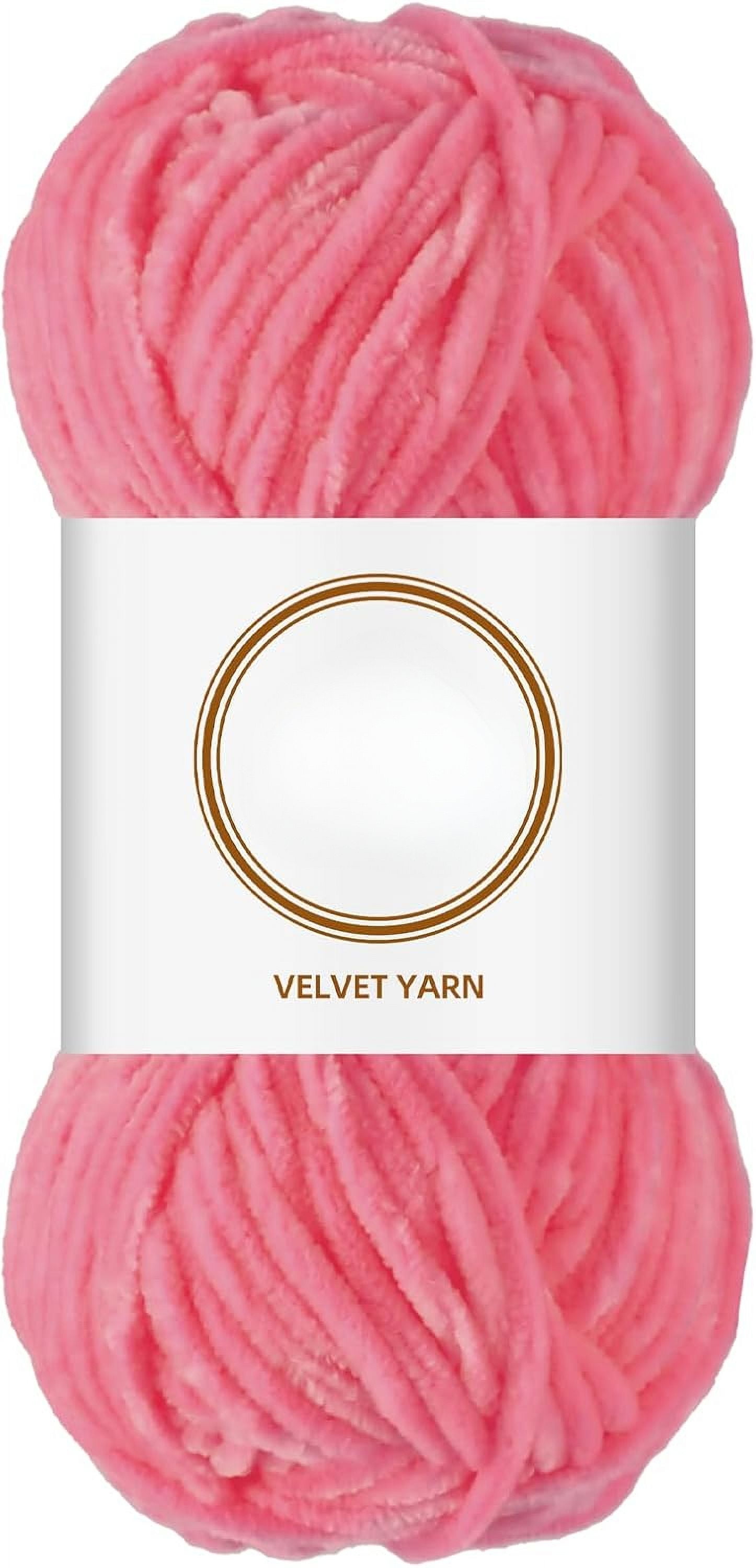 1/ 4/ 8 skeins 6mm 3.5 Oz/Skein Soft Chenille Yarn Velvet Yarn Blanket Yarn for Knitting Fancy Yarn for Crochet Weaving, DIY Bulky Weaving Crafts Making Blankets, Clothes