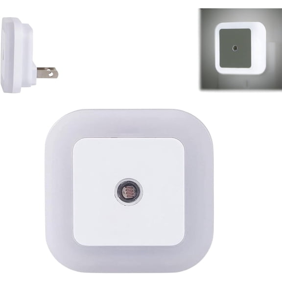 1/4/8PCS Square Light-Controlled Night Light, LED Plug-In Night Light with Smart Dusk-to-Dawn Sensor, Energy-Efficient 3000k Warm White Glow for Bedrooms, Hallways