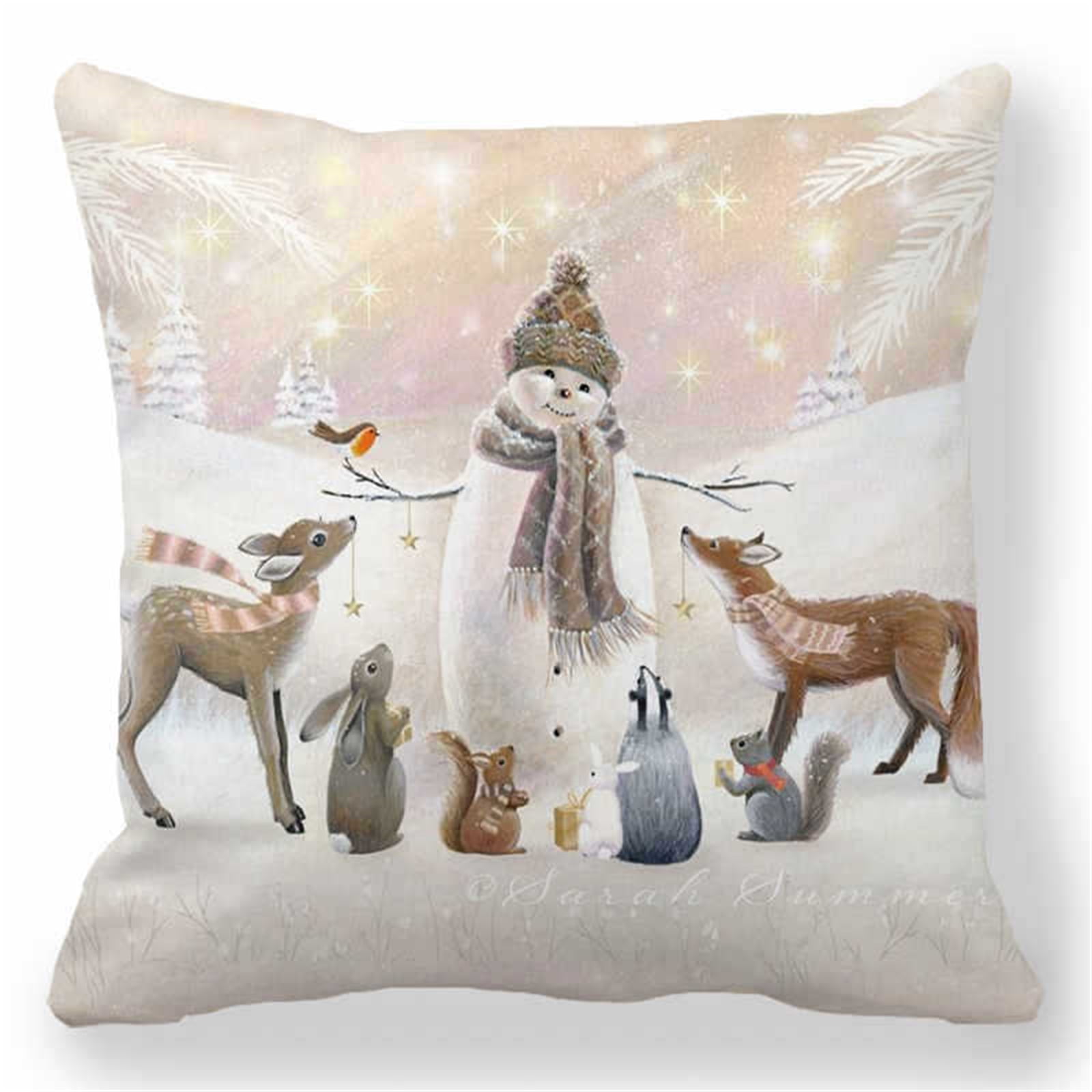 1/4/8Pcs Christmas Pillow Covers, Holiday Winter Throw Pillow Covers
