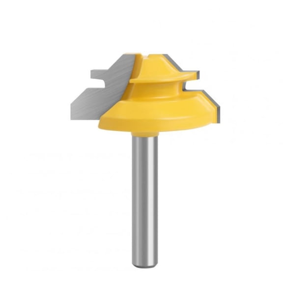 1/4" 8mm Shank 45 Degree Mortise Tenon Cutter Panel Line Router Bit Carbide Milling Cutter