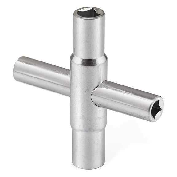 1/4 9/32 5/16 11/32inch 4 Way Sillcock Key Steel Faucet Wrench Removable Tap Switch Water Valve Key Bathroon Kitchen Hand Tool